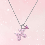 Pink Balloon Puppy Necklace