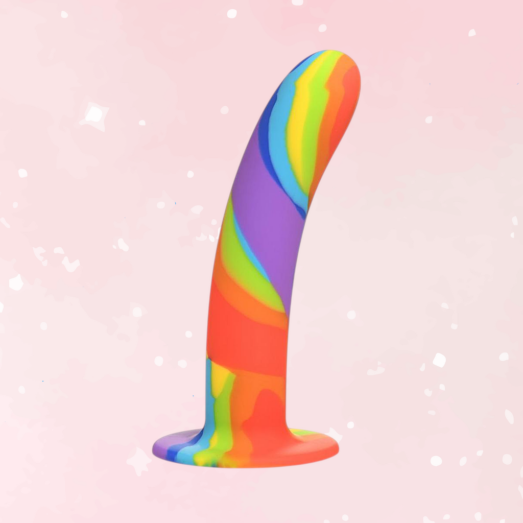 Simply Sweet Rainbow Silicone Dildo