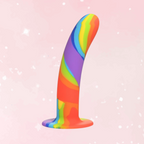 Simply Sweet Rainbow Silicone Dildo