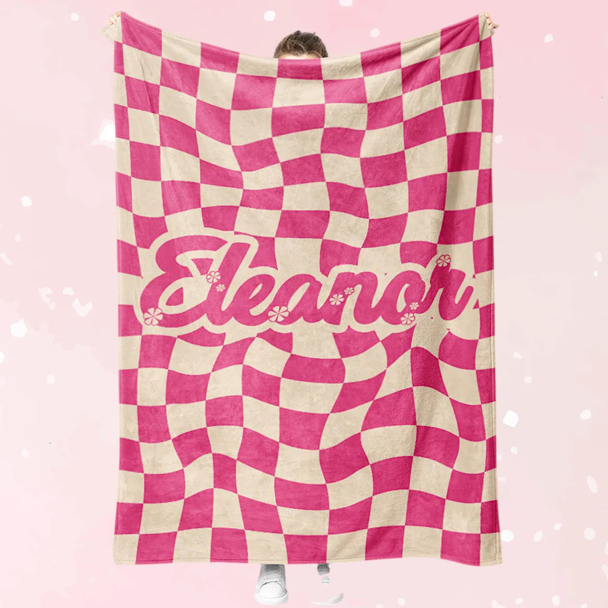 Custom Name Twisted Pink Blanket - Puppy's Aesthetics