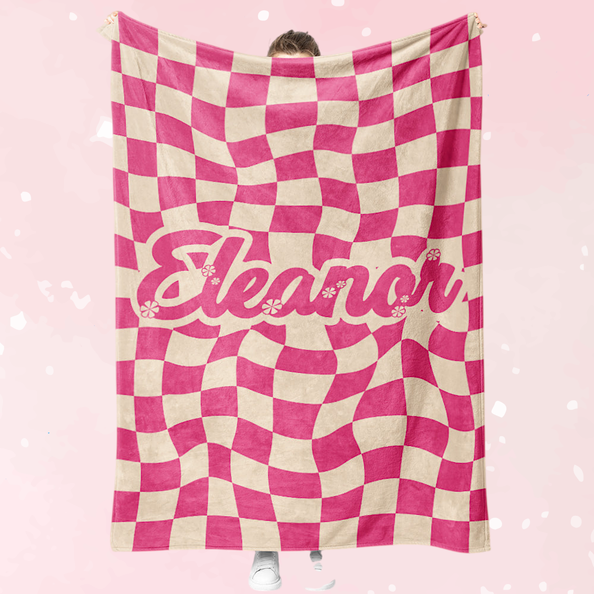 Custom Name Twisted Pink Blanket - Puppy's Aesthetics