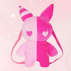 Rabbit Plush Backpack – Pink (20”)