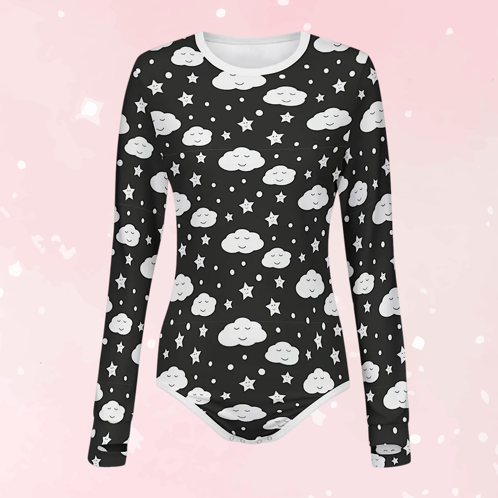 Sleepy Skies Long Sleeve CuddleSuit
