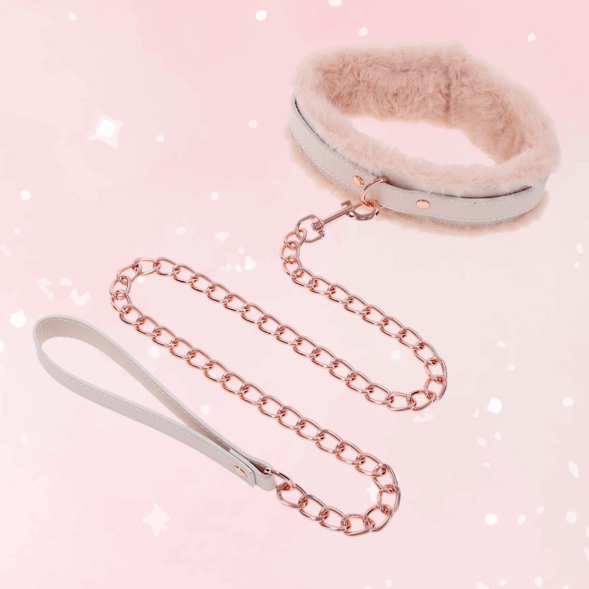 Peaches ‘n CreaMe Fur Collar & Leash