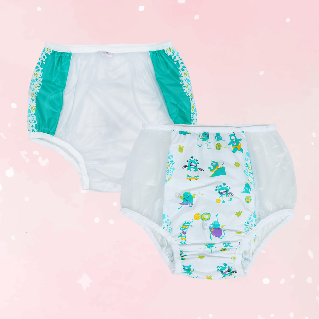 Clear Wave Diaper Cover | 2-Pack PVC Waterproof ABDL