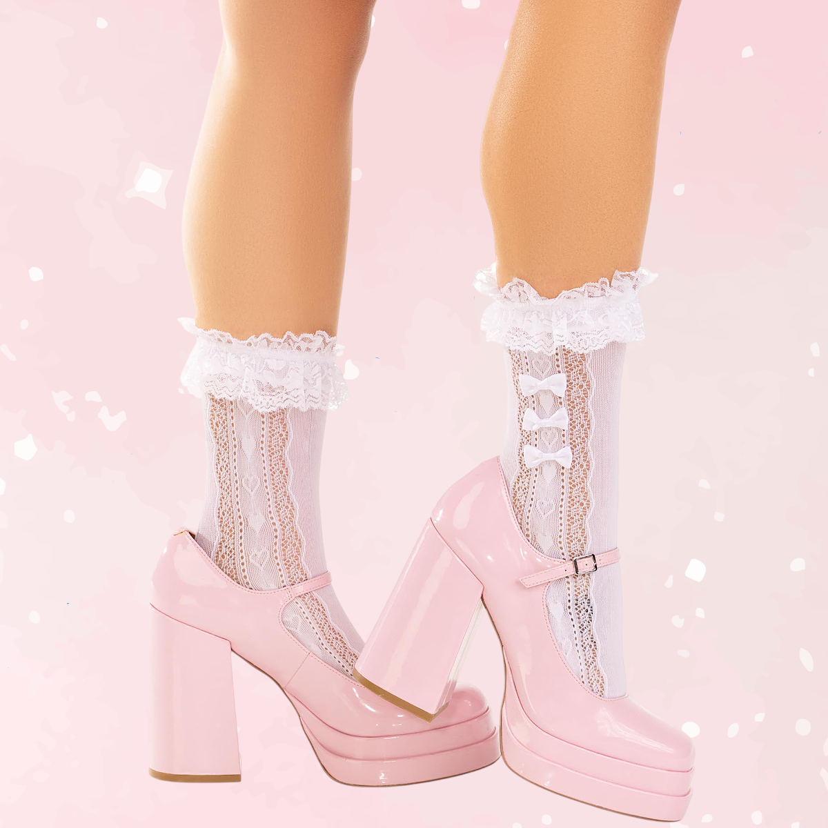Sweetheart Lace Ankle Socks - Puppy's Aesthetics