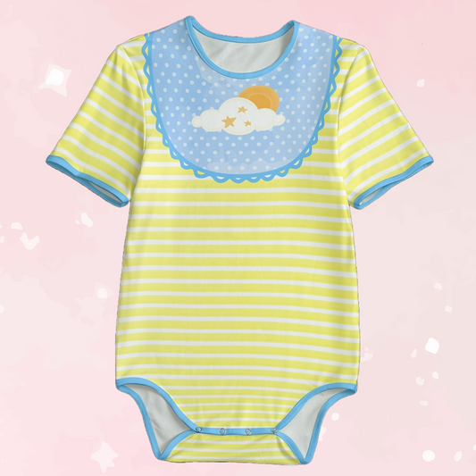 Bib Sunshine Stripes Adult Unisex SnappieSuit