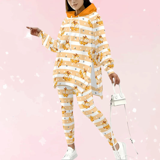 Furtastic Fox Stretch Hoodie Set - Puppy's Aesthetics