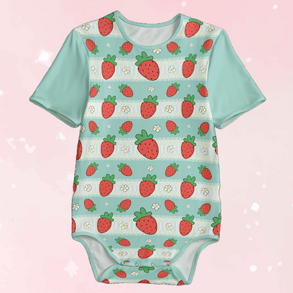 Strawbaby Stripe Adult Unisex SnappieSuit