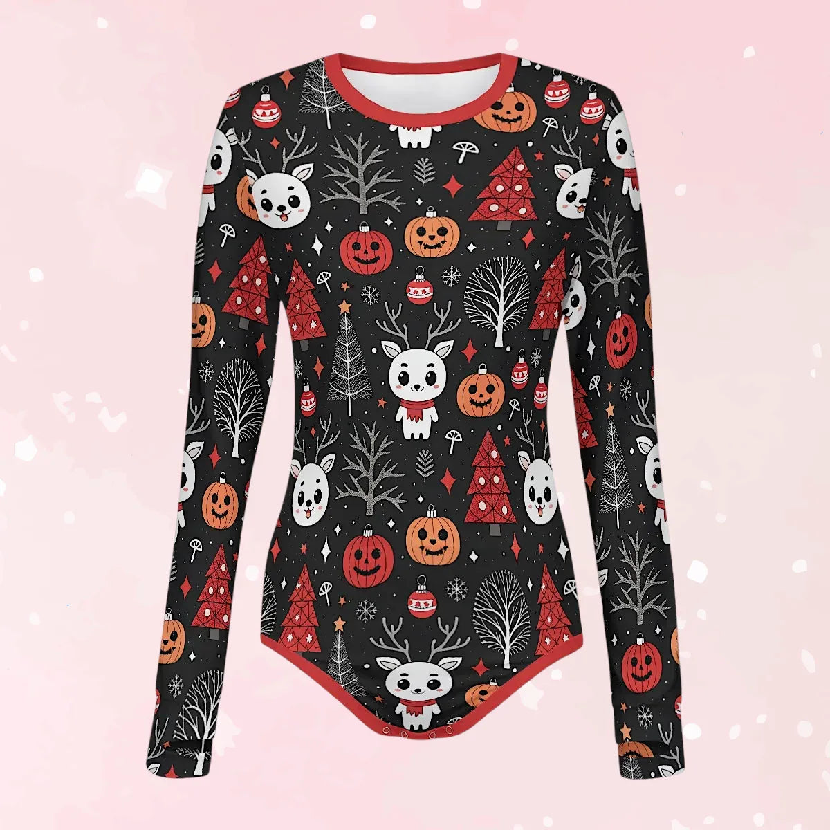 Gothic Christmas Long Sleeve CuddleSuit - Puppy's Aesthetics
