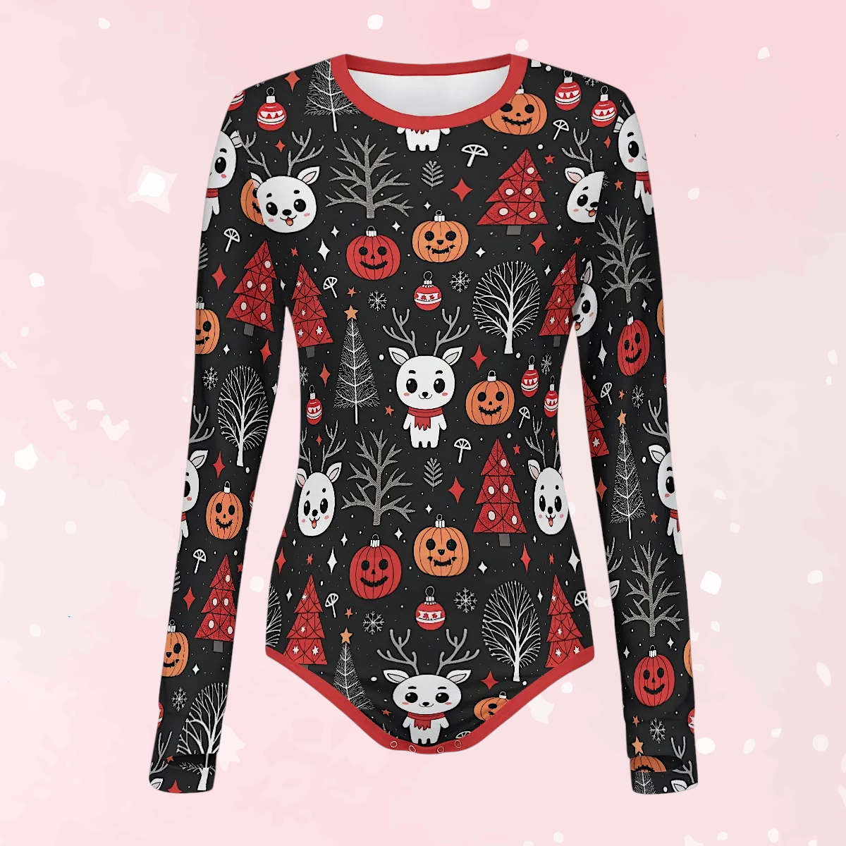 Gothic Christmas Long Sleeve CuddleSuit