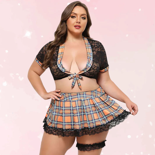 Teacher’s Pet Plus Size Schoolgirl Set - Puppy's Aesthetics