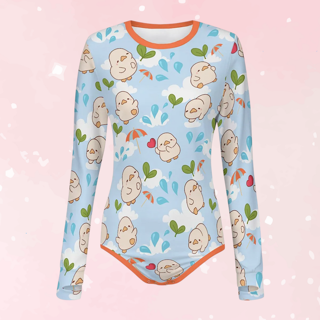 Chirpy Skies Long Sleeve CuddleSuit