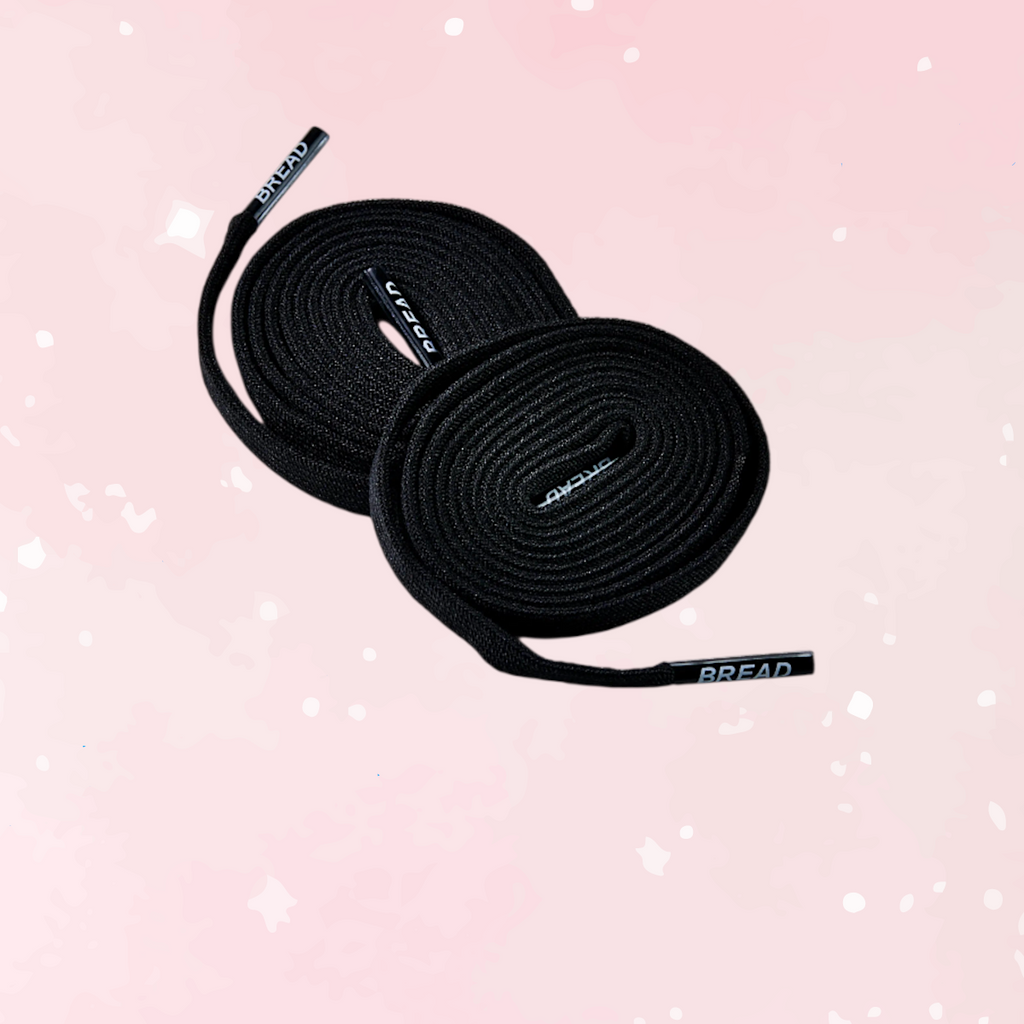 Dark Shadow Black Elastic Shoelaces - Puppy's Aesthetics