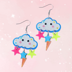 Stormy Skies Rainbow Drop Earrings (Colors) - Puppy's Aesthetics