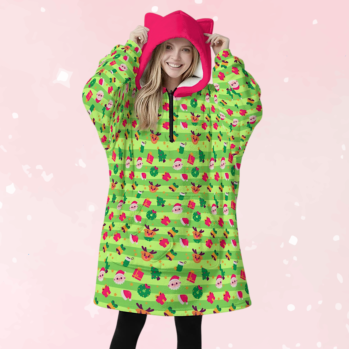 Holly Jammies Ears Hoodie Blanket