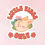 Little Vibes Only Fennec Vinyl Sticker