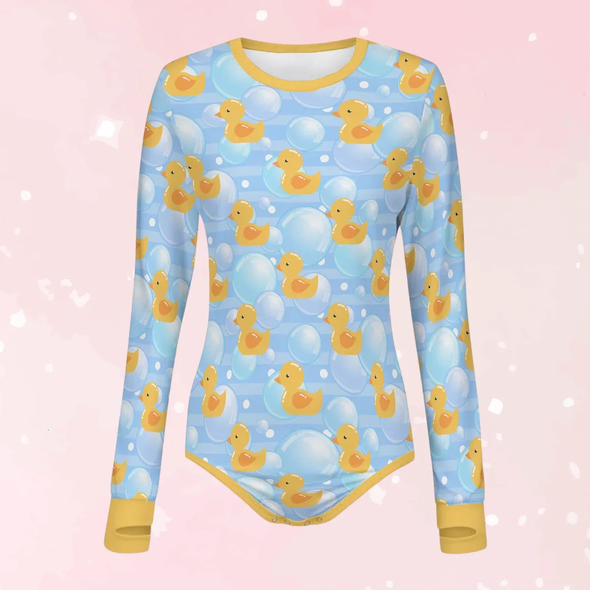 Bubble Duckies Long Sleeve CuddleSuit - Puppy's Aesthetics