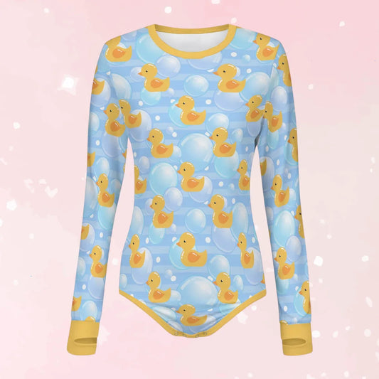 Bubble Duckies Long Sleeve CuddleSuit - Puppy's Aesthetics