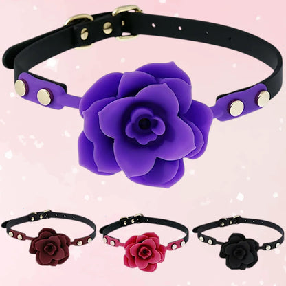 Silicone Rose Mouth Plug Ball - Puppy's Aesthetics