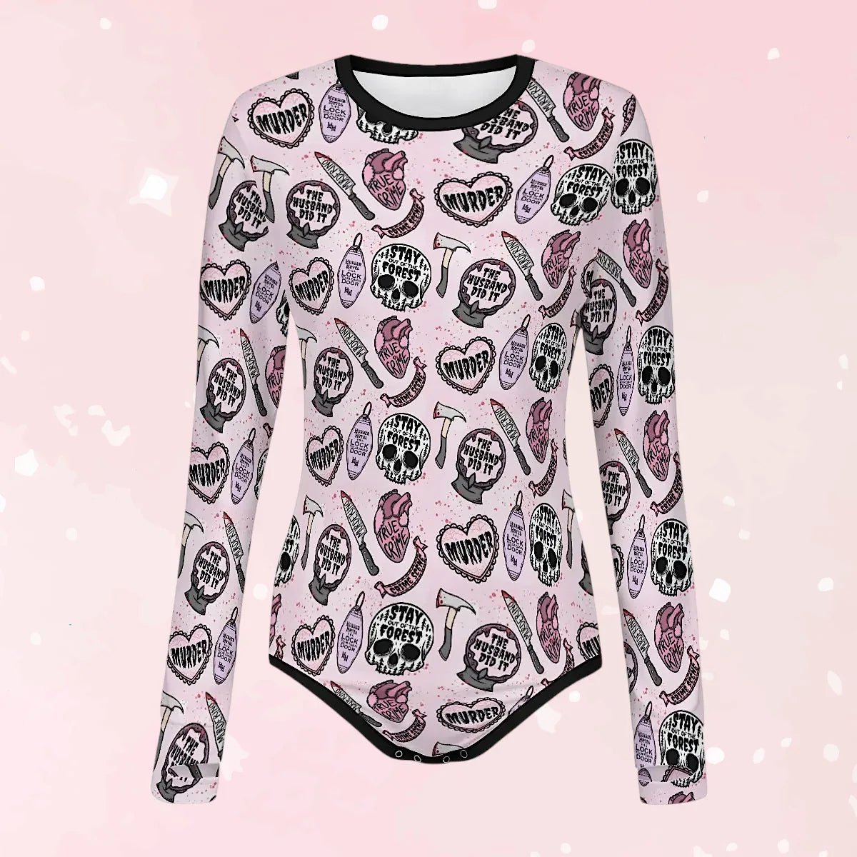 True Crime Cutie Long Sleeve CuddleSuit - Puppy's Aesthetics