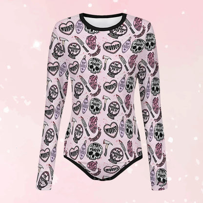 True Crime Cutie Long Sleeve CuddleSuit - Puppy's Aesthetics