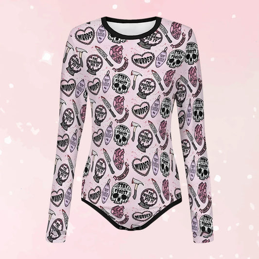 True Crime Cutie Long Sleeve CuddleSuit - Puppy's Aesthetics