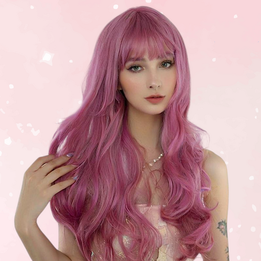Long Curly Hair with Bangs (Colors)