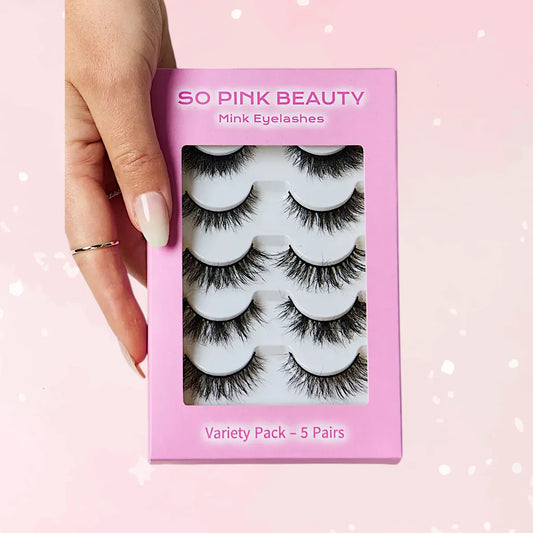 Mink Eyelashes Variety Pack 5 Pairs - Puppy's Aesthetics