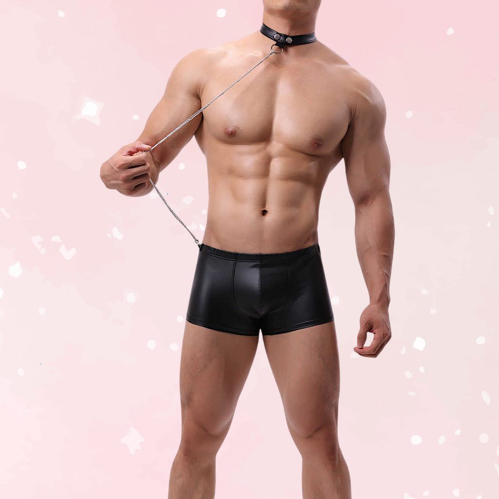 Cheeky Charm Imitation Leather Boxers