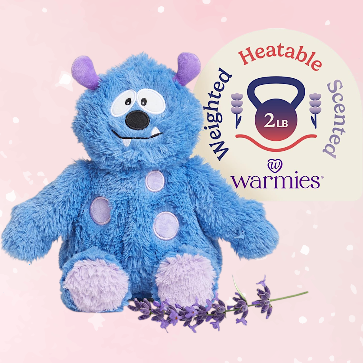 Warmies® Cozy Monster Plushie – Weighted Lavender