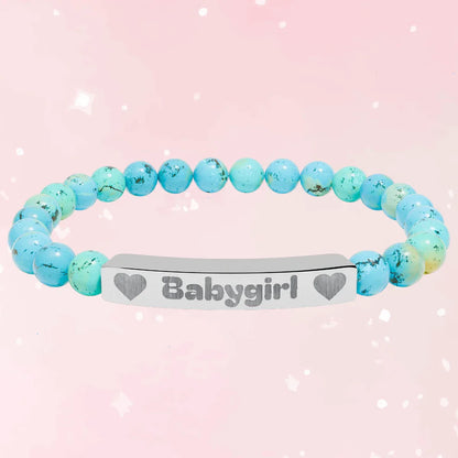 Babygirl Natural Stone Bracelet (Colors) - Puppy's Aesthetics
