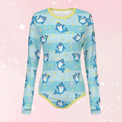Royal Splash Long Sleeve CuddleSuit - Puppy's Aesthetics