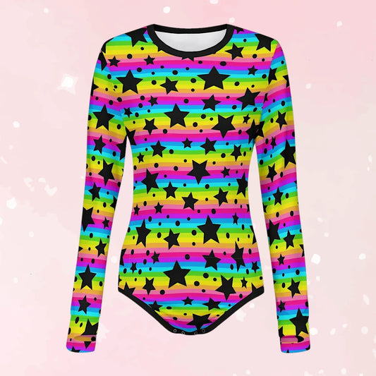 Starlite Stripes Long Sleeve CuddleSuit - Puppy's Aesthetics