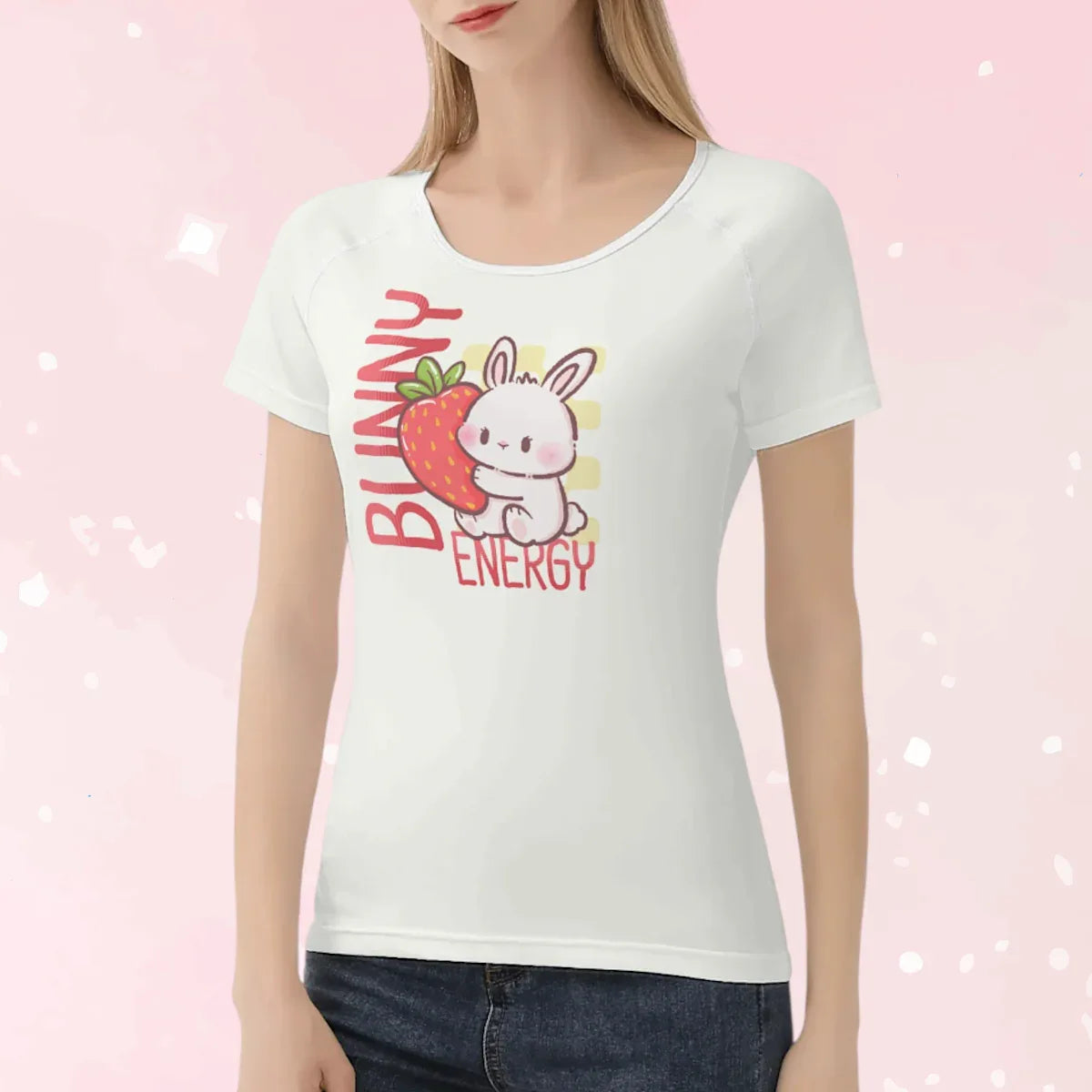 Bunny Energy Soft Fit Tee - Puppy's Aesthetics