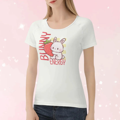 Bunny Energy Soft Fit Tee - Puppy's Aesthetics