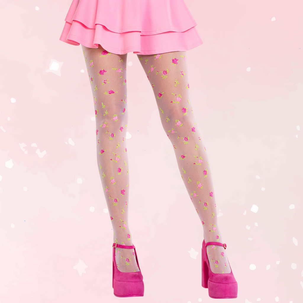Rosette Sheer Tights