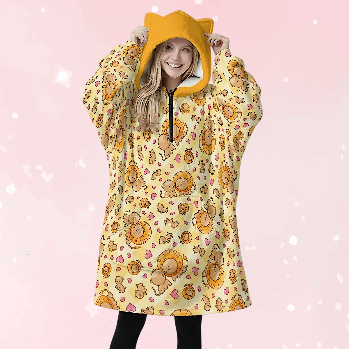 Roary Cuddles Ear Hoodie Blanket