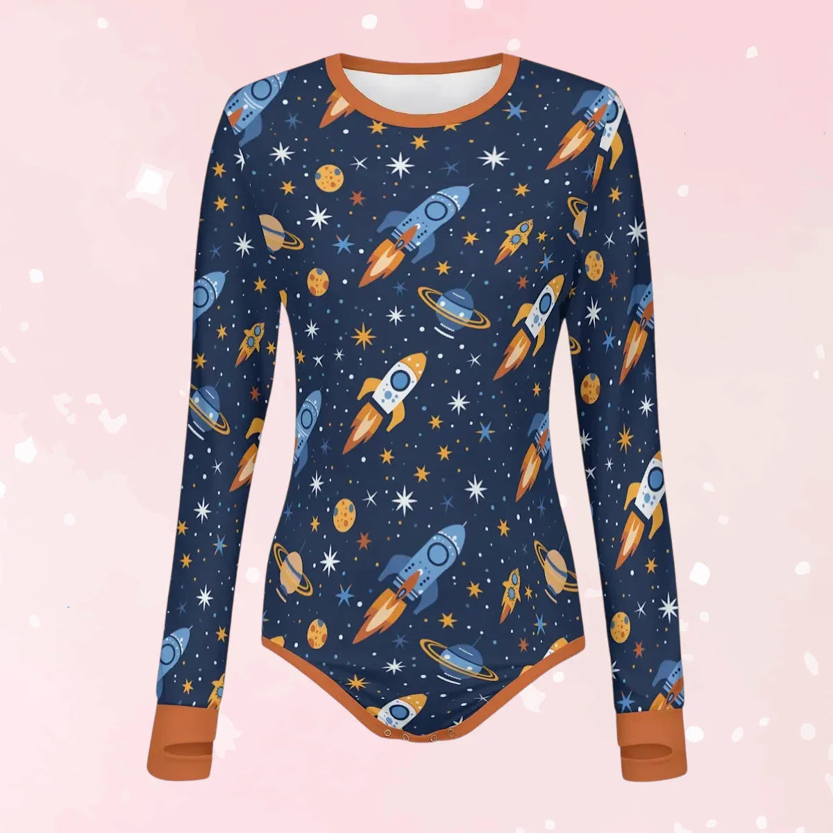 Cosmic Rocket Long Sleeve CuddleSuit - Puppy's Aesthetics