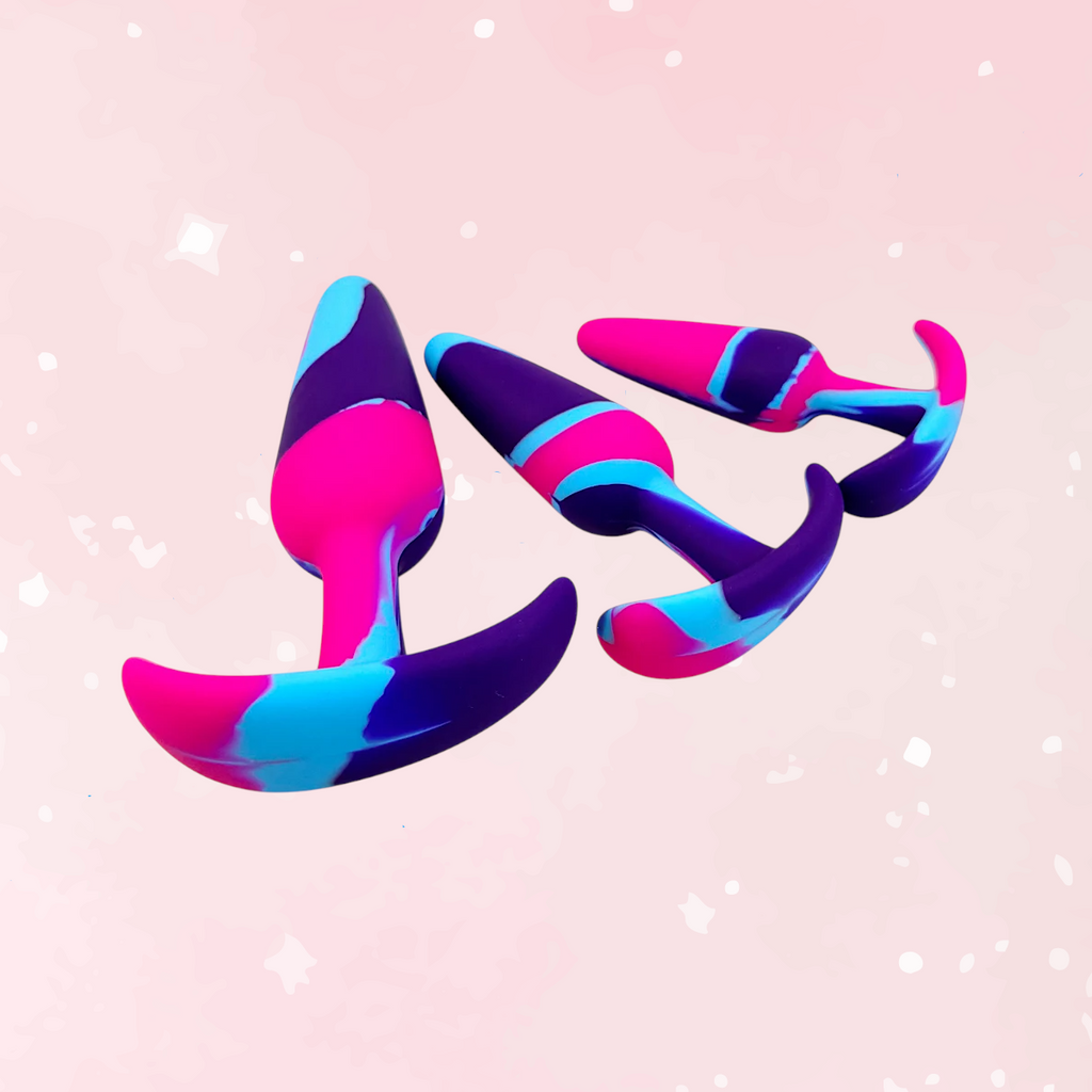 Swirl Colored Silicone Training Plug