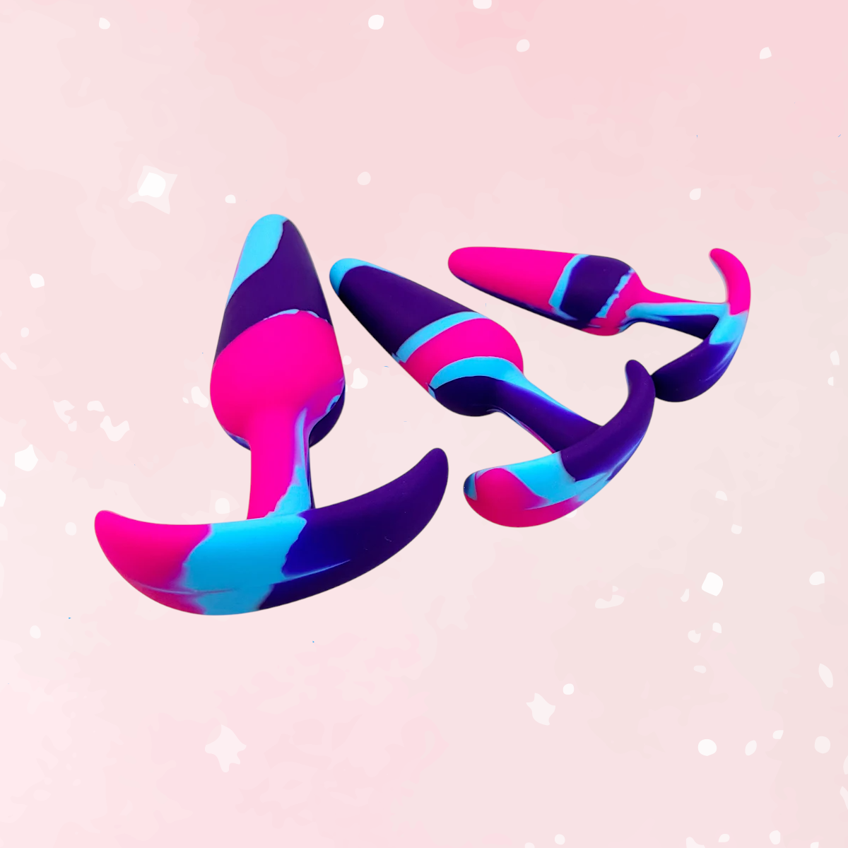 Swirl Colored Silicone Training Plug