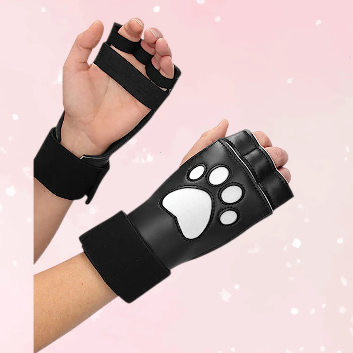 Shots Ouch White Puppy Play Gloves - Puppy's Aesthetics