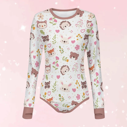 Woodland Whispers Long Sleeve CuddleSuit - Puppy's Aesthetics