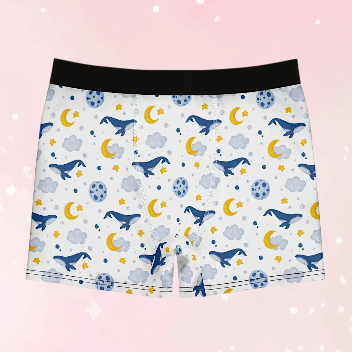 Sleepy Whale Dreams Stretch Boxer Briefs - Puppy's Aesthetics