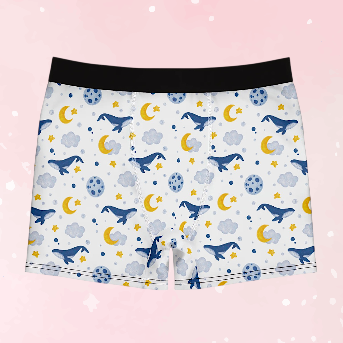 Sleepy Whale Dreams Stretch Boxer Briefs - Puppy's Aesthetics
