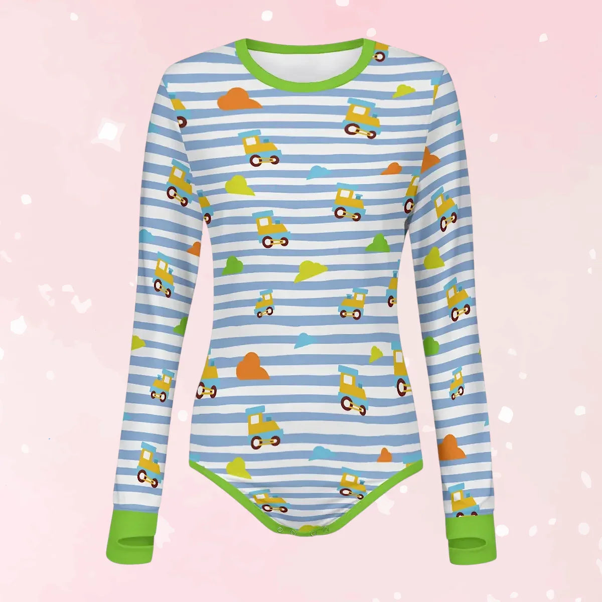Vroom Vroom Baby Long Sleeve CuddleSuit - Puppy's Aesthetics