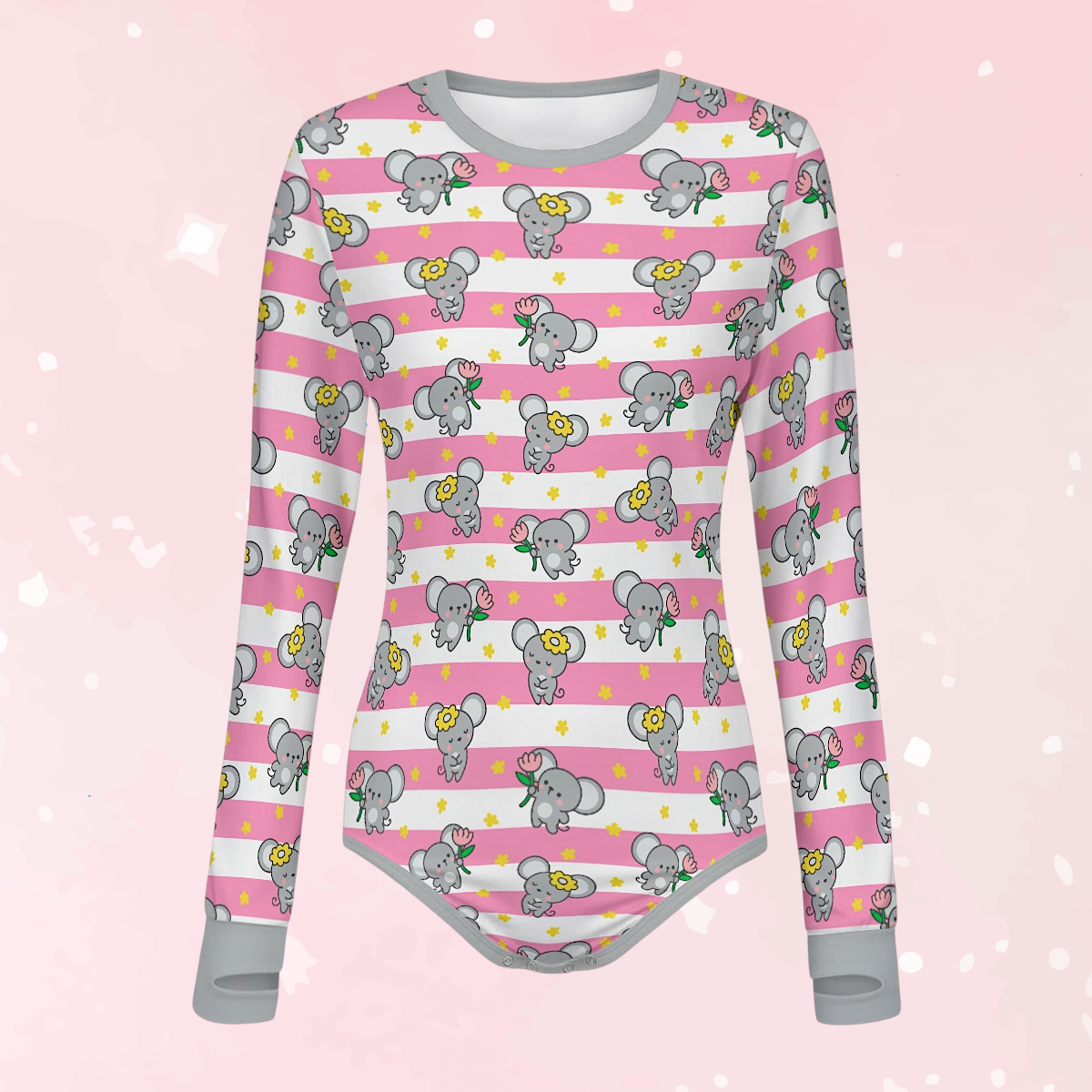 Blossom Baby Mouse Long Sleeve CuddleSuit