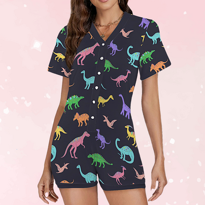 Rainbow Dinosaur Romper