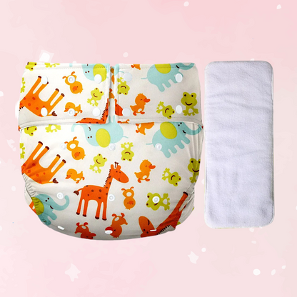 Washable ABDL Cute Cloth Diaper + Insert (Colors)