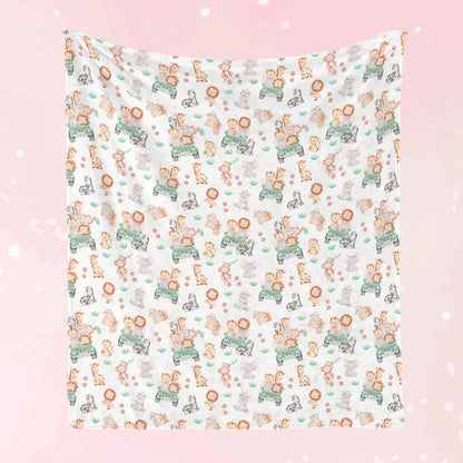 Sweet Safari Soft Flannel Blanket - Puppy's Aesthetics